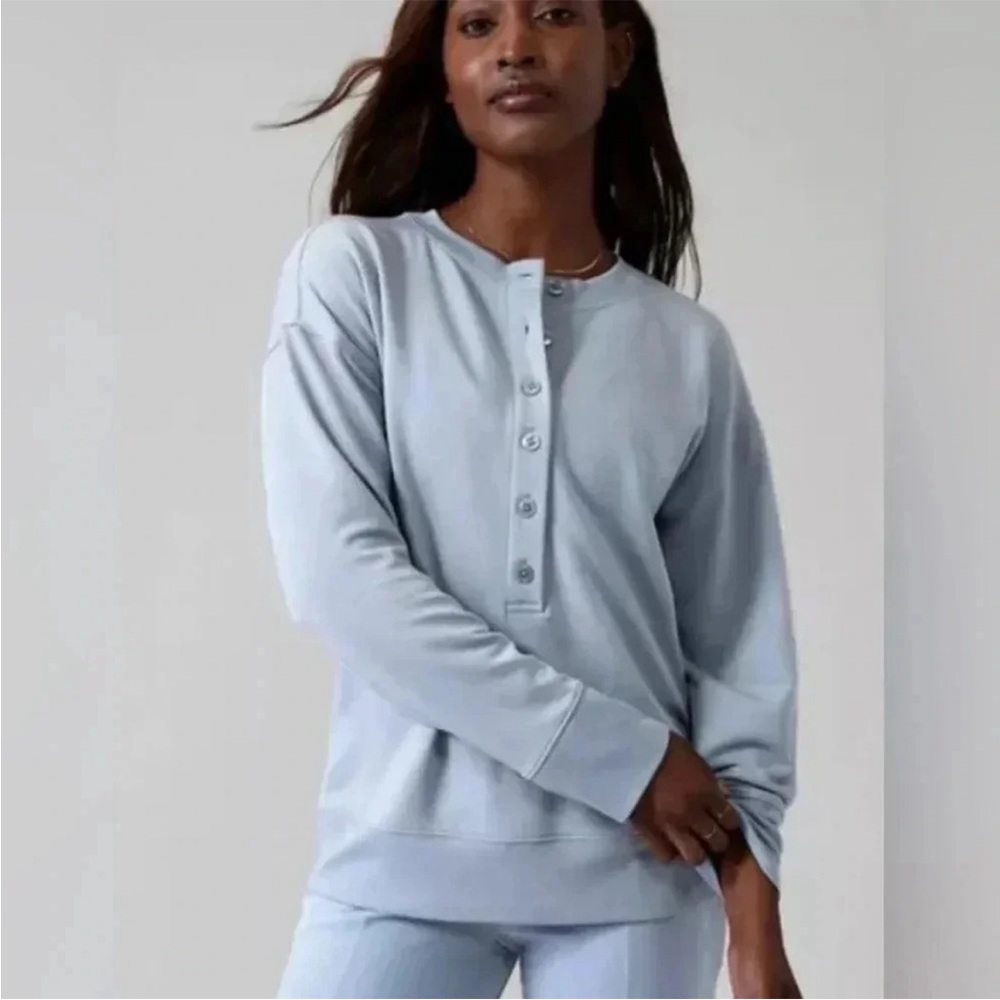 Blue balance Henley sweatshirt
